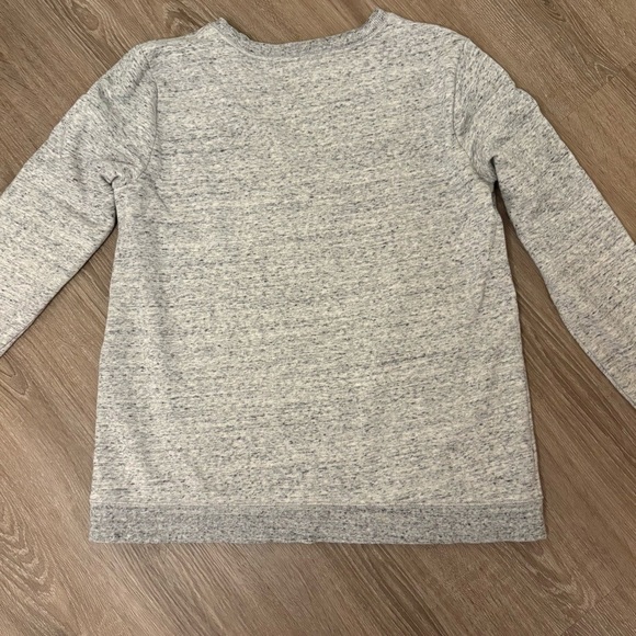 Talbots Gray Terry Sweater with Yellow 'MERCI' Women’s Size Medium Petite Preppy - Picture 8 of 8